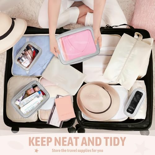 YOPCDJ 5PCS Diaper Bag Organizer Pouch Set, TSA Approved Toiletry Bag，Clear - Image 6