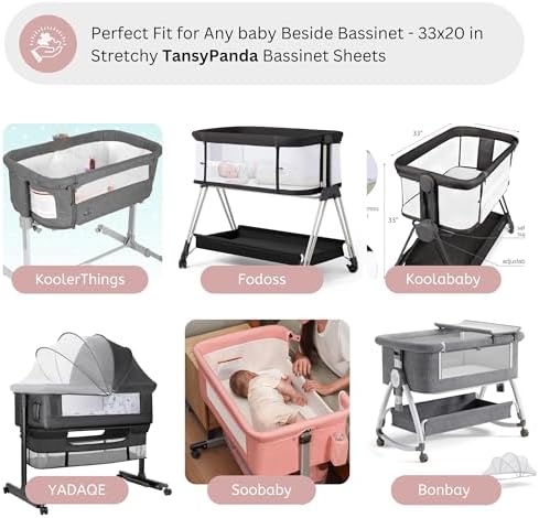 Muslin Bassinet Sheets for KoolerThings, Bonbay Bassinet Bedside Sleeper by - Image 2