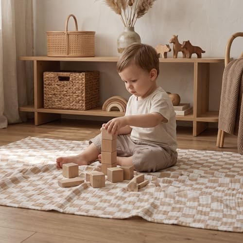 Muslin Swaddle Blankets for Newborn, 3 Pack Breathable Soft Receiving Blanket - Image 4