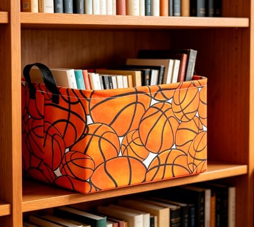 CLOCOR Rectangular Basketball Storage Basket Empty, Gift Basket, Room Decor - Image 2