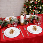 Fullhawl 60 Pcs Red Paper Placemats, Disposable Rectangular Table Setting Mats - Image 7