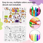 12PCS Halloween Baby Shower Coloring Placemats A Little Boo is Almost Due - Image 2