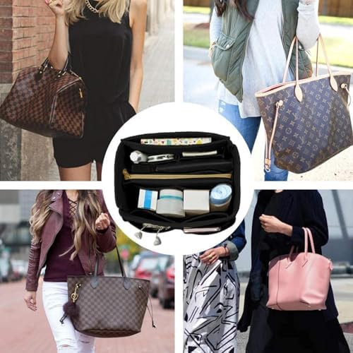 OMYSTYLE Purse Organizer Insert, Felt Tote Bag Organizer Insert - Image 4