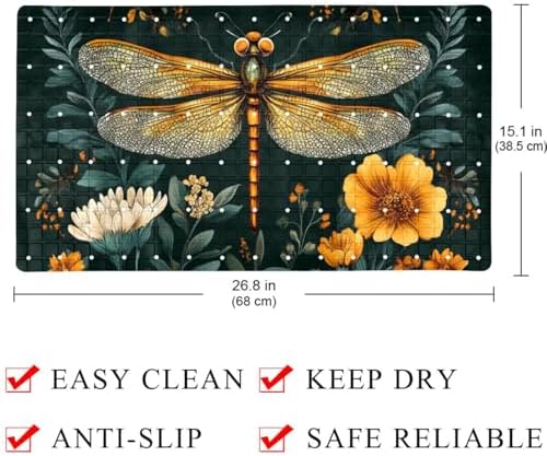 Shower Mat Bathtub Mat, 26.8x15.1 inch, Non-Slip Bath Mat - Image 4