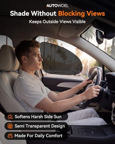 4 Pack Car Side Window Sun Shades, Static Cling - Image 2