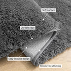Amazon Basics Fluffy Washable Area Rug, Shaggy Carpet - Image 3