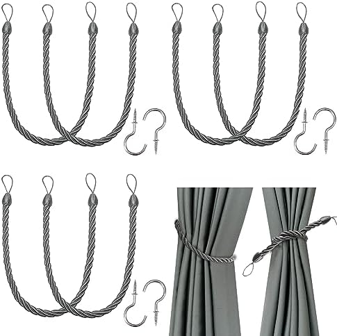 BEL AVENIR Curtain Tiebacks Ropes Tie-Backs, Handmade Holdbacks by BELAVENIR