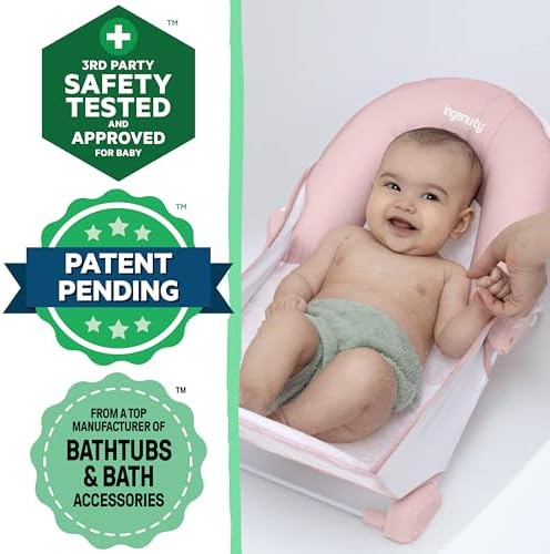 Ingenuity Foldaway 2-Position Bather, 2-Position Adjustable Support Baby Bath - Image 3