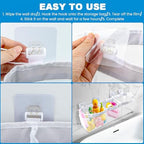 3‑Compartment Bath Toy Storage Mesh Organizer, Wall‑Mount Shower Caddy - Image 6
