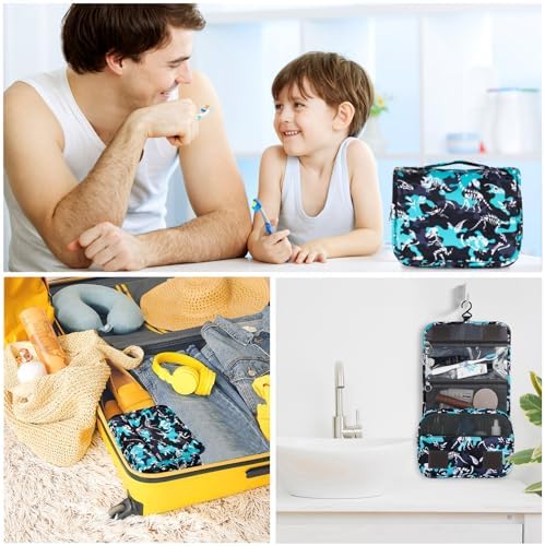 Kids Hanging Toiletry Bag for Boys, Travel Toiletry Bag for Little Young Boys - Image 6