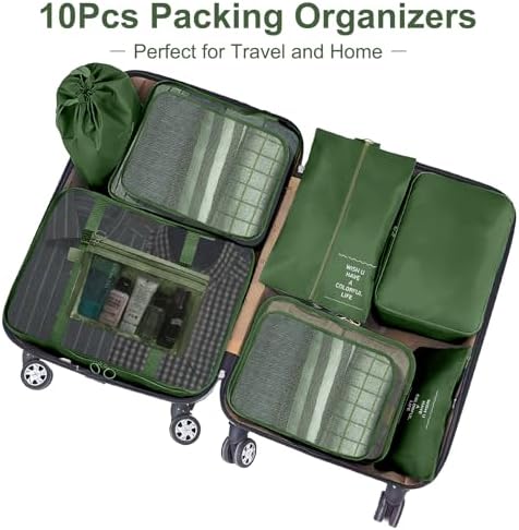 Packing Cubes for Travel 10 Set Luggage Organizer Bags - Image 3