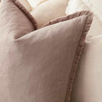 Foindtower Decorative Linen Fringe Throw Pillow Covers Cozy Boho Farmhouse - Image 5