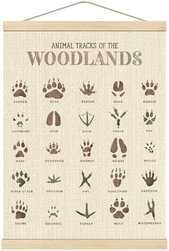 Boat Wades Animal Footprints Poster Hanger Frame, Kids Bathroom Playroom Decor by BoatWades