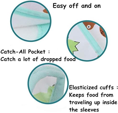 5 Pcs Long Sleeved Baby Toddler Bibs Waterproof Sleeved Bib 3-24 Months - Image 3