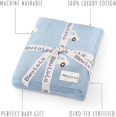 Baby Blanket for Boys 100% Cotton Buttery Soft Cozy Receiving Swaddle Stroller - Image 3