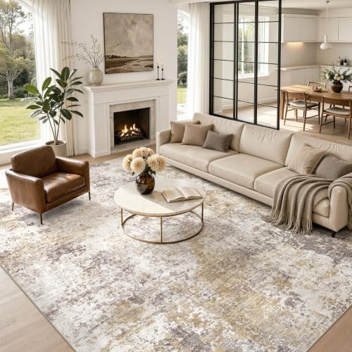 Nakagishi 10X14 Area Rugs for Living Room: Washable Modern Abstract Rug by NakagishiAreaRug