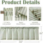 jinchan Linen Boxter Stripe Valances - Image 6