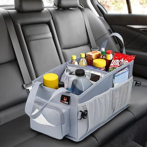 FoxBox Car Seat and Trunk Organizer, Front or Back Seat Storage by FoxBox