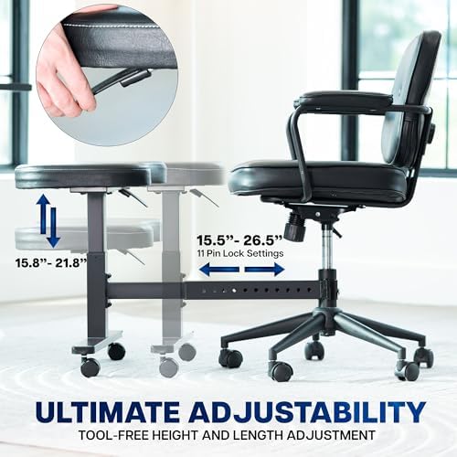 VIVO Black Retrofit Footrest for Office Chair, Chair-REST1 - Image 4