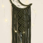 Olive Macrame Moon Dream Catcher - Image 3