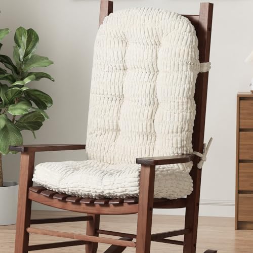 idee-home Rocking Chair Cushions Indoor, Thick Tufted Rocker Chair Cushions by idee-home