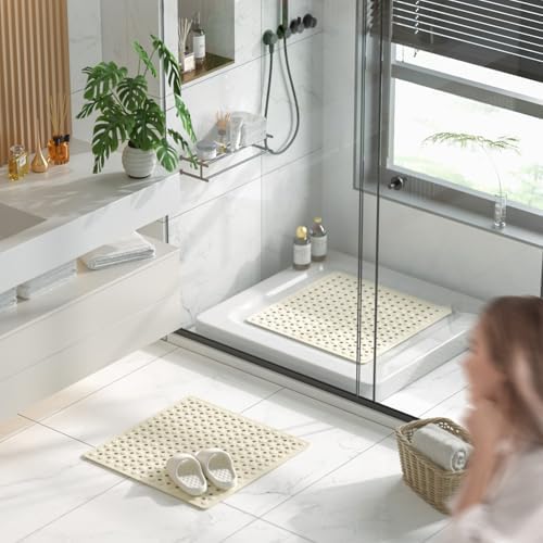 HITSLAM Shower Mat Anti Slip, Square Bath Mat - Image 6
