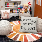 Boys Room Pillow Covers 18x18, Kids Bedroom Decor, Saturdays are - Image 2