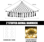CERETIA Stuffed Animal Hammock Corner Plushie Net Storage, 2 Packs Black - Image 5