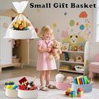 White Woven Rope Basket, Baby Gift Basket - Image 4