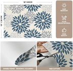 Artoid Mode Floral Vinyl Plistic Placemats Set of 6, Washable Heat Resistant - Image 6