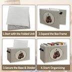 Boy Nursery Boxing Glove Foldable Storage Bins Box - Image 5