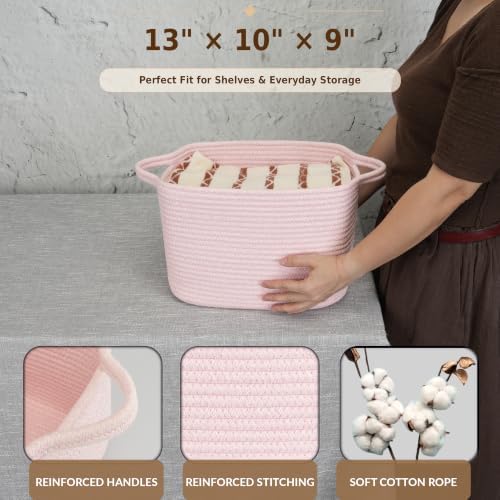 XUANGUO Woven Cotton Rope Storage Basket - Image 2