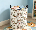 Baby Laundry Basket Baby Nursery Hamper Kids Laundry Basket Toy Storage Bin - Image 6