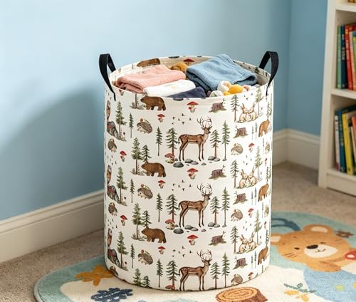 Baby Laundry Basket Baby Nursery Hamper Kids Laundry Basket Toy Storage Bin - Image 6