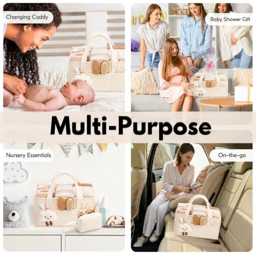 PeraBella Baby Diaper Caddy Organizer, Baby Basket Shower Gift, Portable - Image 3