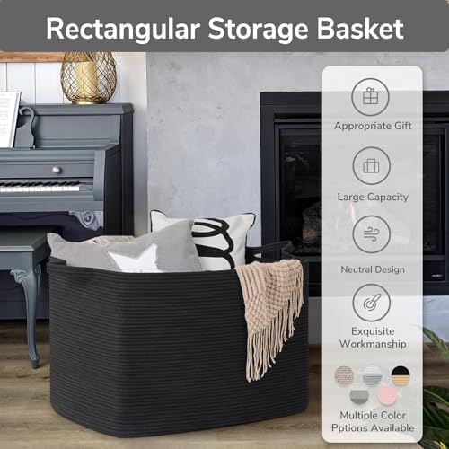 Goodpick 105L Extra Large Woven Rope Blanket Basket - Image 7