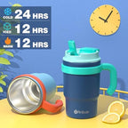 16oz Kids Insulated Tumbler w/Handle, 2 Pack Kids Toddler Water Bottle Cup - Image 6
