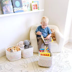 NaturalCozy Storage Cubes 9”x9”x7”Cotton Rope Woven Baskets - Image 4