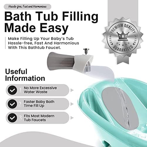 Bath Helper - Bath Tub Faucet Extender - Guides Water Directly from Faucet to - Image 3