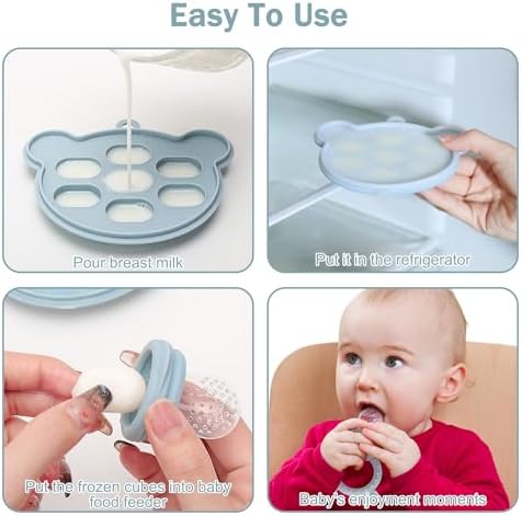 Baby Teething Toy with Fruit Food Feeder & Popsicle Freezer Molds Set - Image 3