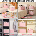 ICERZCZ Storage Baskets for Organizing Shelves, Woven Cotton Rope Baskets for - Image 5