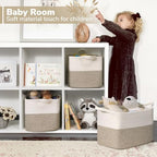 Goodpick Woven Storage Basket for Shelves, Light Brown - Image 3