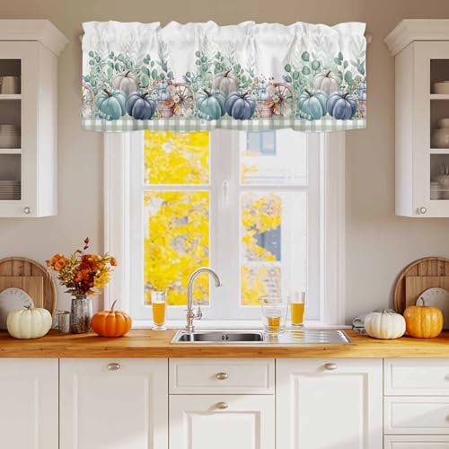 Fall Thanksgiving Kitchen Curtains Valances - Image 2