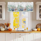 Fall Thanksgiving Kitchen Curtains Valances - Image 2