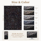 Midnight Blue Tree of Life Area Rugs 9x12 Living Room, Washable Non Slip Low - Image 2