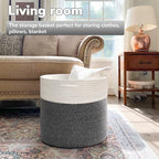 Goodpick Woven Blanket Basket Living Room, Toy Bin - Image 2