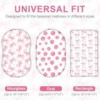 4 Pcs Bassinet Sheets Girls - Image 6