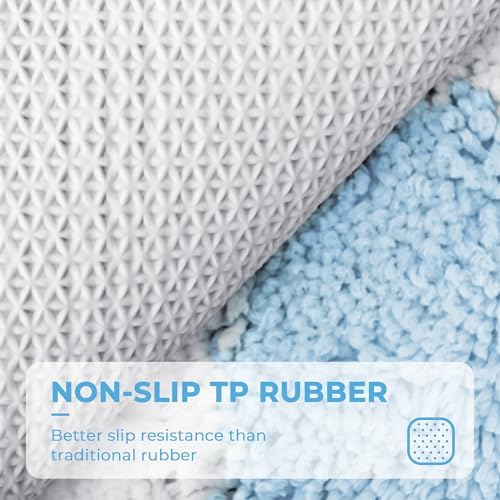 GRANNY SAYS Checkered Blue Bathroom Rug, Cute Bath Mat - Image 5