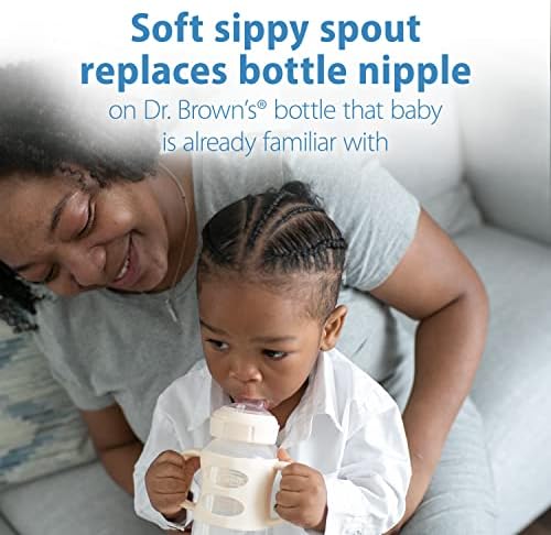 Dr. Brown’s Milestones Wide-Neck Transitional Sippy Bottle - Image 3