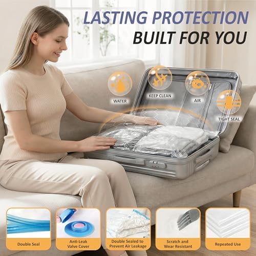 Vacuum Storage Bags with Hand Pump, Vacuum Seal Space Saver Bags, 25 Combo - Image 5